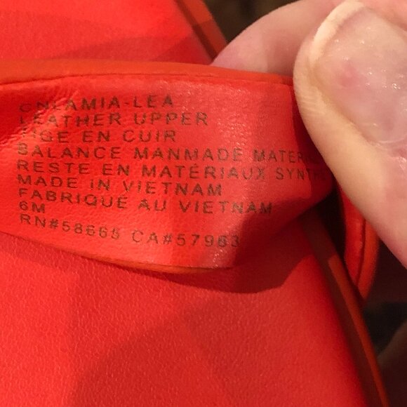 Caslon Lamia-Lea Block Heel Sandals Leather Orange Tangerine Size 6 NEW - Picture 6 of 8